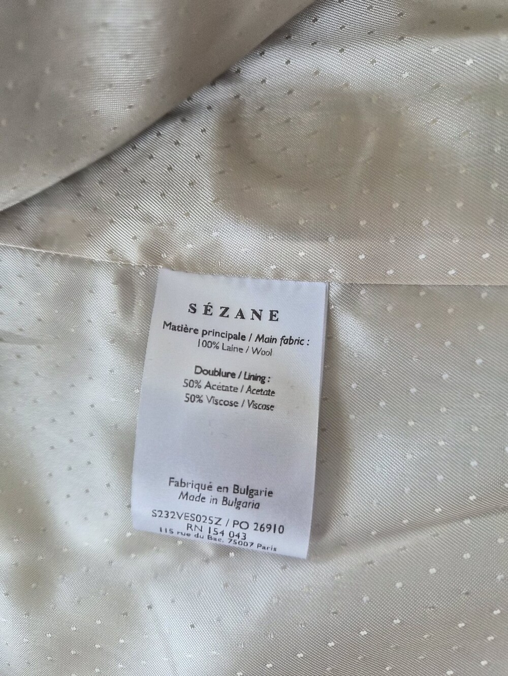 *NWT* [Sezane] Armand Coat In Pastel Tartan, 100% Wool, Size 38/6 - Picture 5 of 12